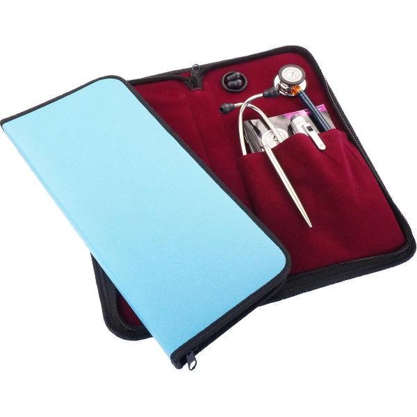 Opberg / transporthoes stethoscoop, o.a. voor Littmann - Hemelsblauw