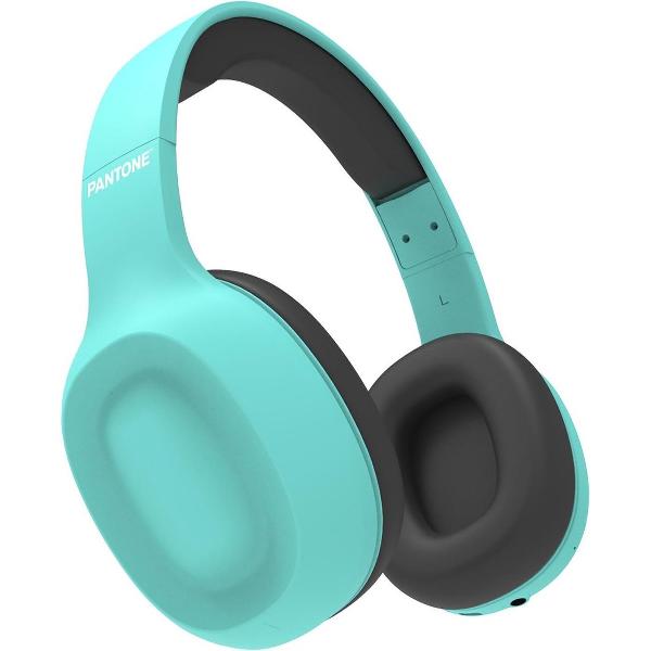 Pantone PT-WH002L hoofdtelefoon/headset Hoofdband 3,5mm-connector Micro-USB Bluetooth Zwart, Blauw