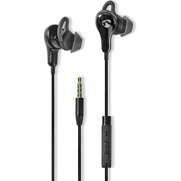 Nedis HPWD8000BK Sport Oordopjes Bedraad In-ear Kabel 1,2 M Zwart