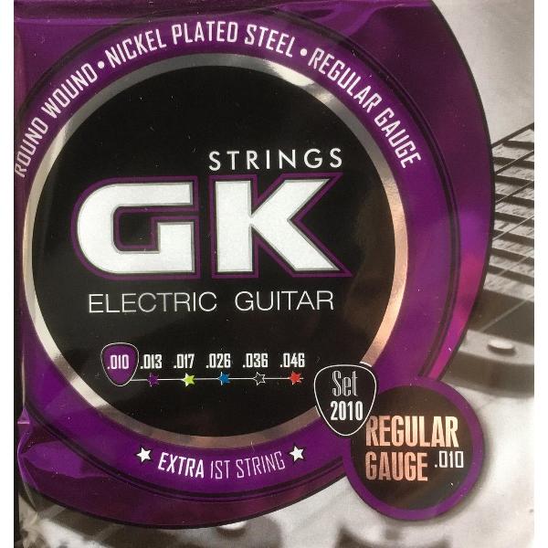 GK snaren voor elektrische gitaar 010-046 met extra 1E snaar