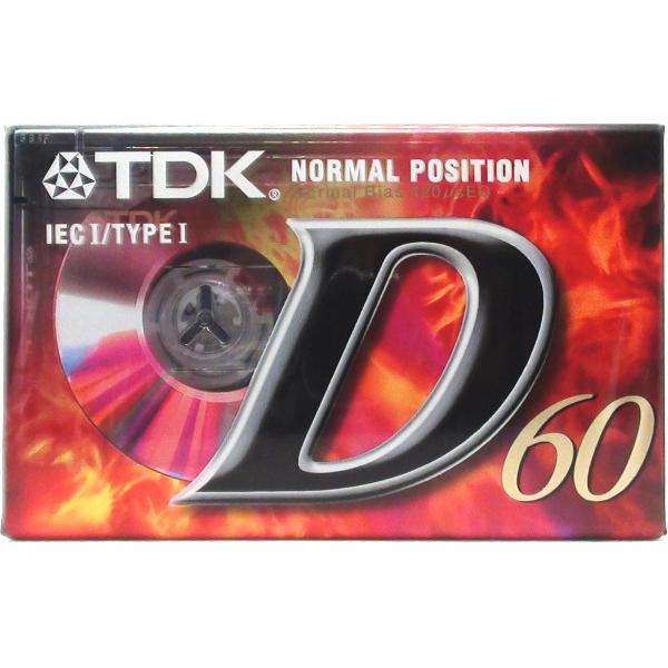 Audio Cassette Tape TDK D-60 normaal Position type I - Uiterst geschikt voor alle opnamedoeleinden / Sealed Blanco Cassettebandje / Cassettedeck