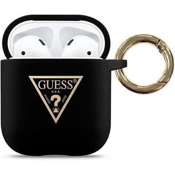 Guess Siliconen Airpods 1/2 Case - Zwart