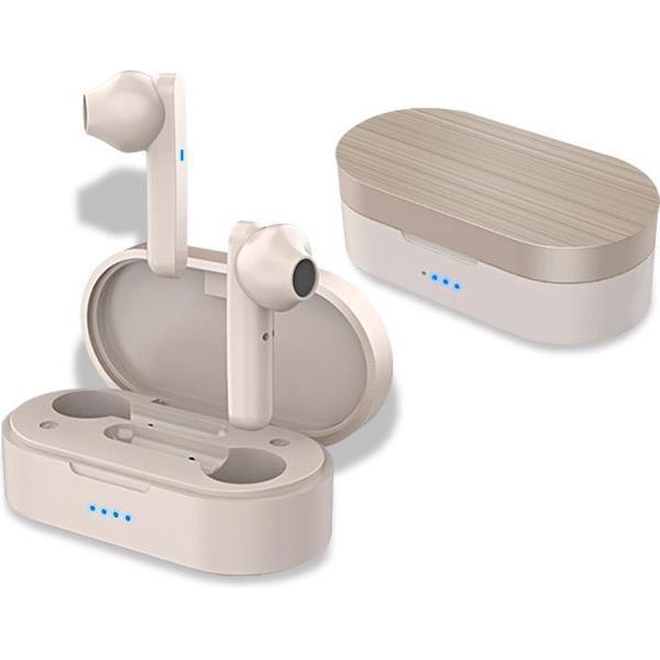 Pro-Care Excellent Quality™ Dual Bluetooth 5.0 Draadloze oordopjes - Inline-Microfoon - Geschikt voor Apple iPhone en Android Smartphones - Active Noise Reduction - Sweat and Waterproof IPX5 - Wit