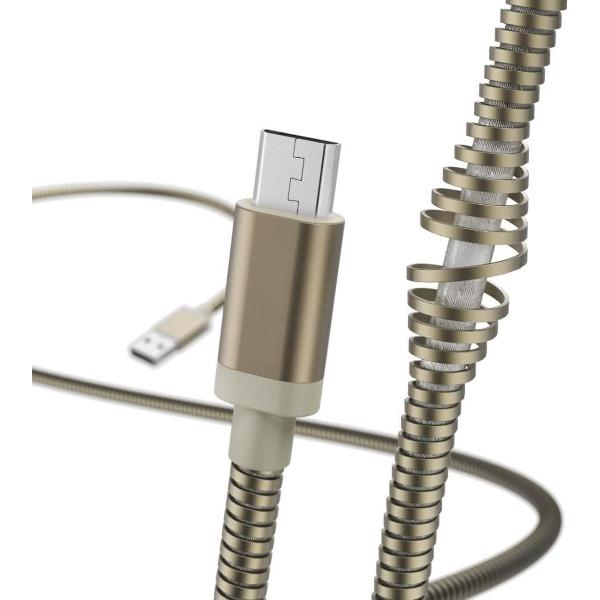 Hama Oplaad-/gegevenskabel Metall Micro-USB 1,5 M Goud