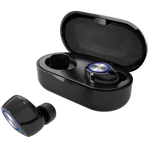 DrPhone TrueSport2 - In-Ear Sport Oordoppen - Comfortabel - USB-C Snellader - TWS Volledig Draadloos - Bluetooth 5.0 - Sport Oortjes - Zwart