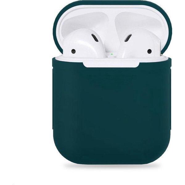 Apple AirPods 1/2 Hoesje in het Blauw/Groen - Siliconen - Case - Cover - Soft case - Blauw - Groen