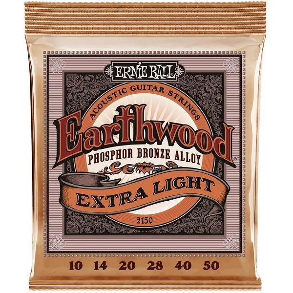 Snarenset akoestische gitaar Ernie Ball EB-2150 Extra Light Extra Slinky