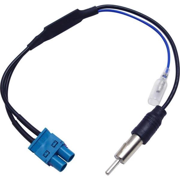 Antenne kabel Adapter dubbel fakra (m) > DIN (m) met versterker Volkswagen Skoda Audi Seat etc