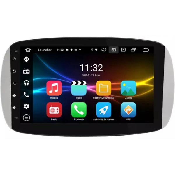 Smart Fortwo Smart Forfour 2014-2020 Android 10 navigatie en multimediasysteem 2+32GB 4G internet modem WiFi Bluetooth usb