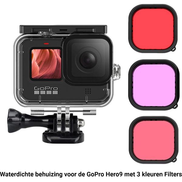 Vico Onderwater Case voor GoPro 9 met 3 Kleurenfilters