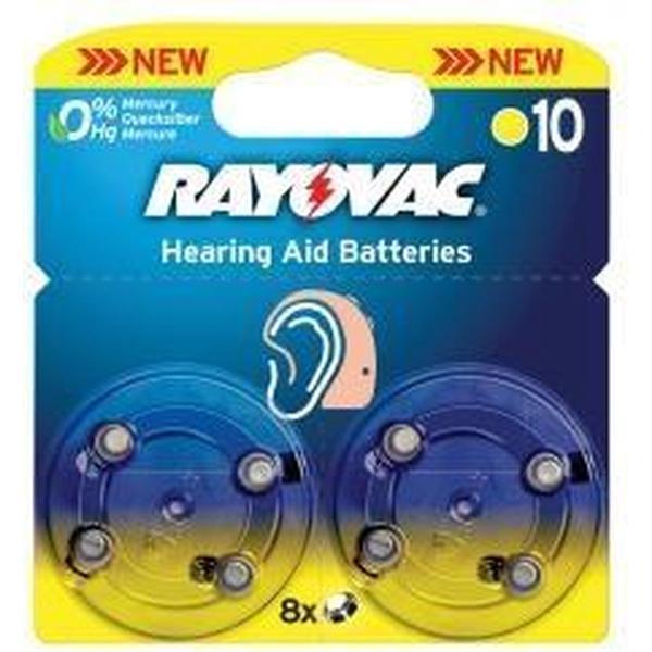 Rayovac RAY-10B-8P Hoortoestelbatterijen Ha10 8-blister