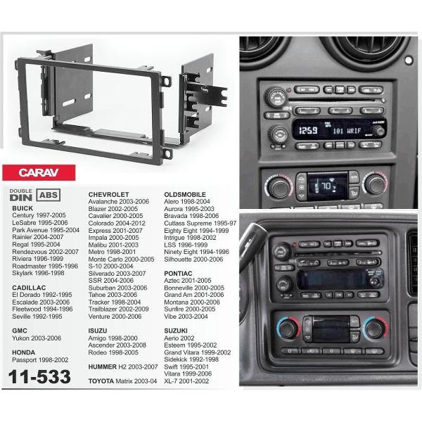 2-DIN HUMMER H2 2003-2007 afdeklijst / installatiekit Audiovolt 11-533