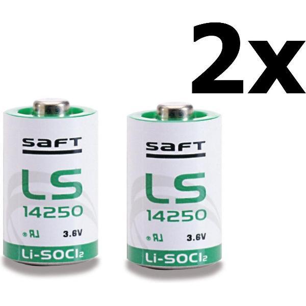 2 Stuks - SAFT LS14250 / 1/2AA Lithium batterij 3.6V
