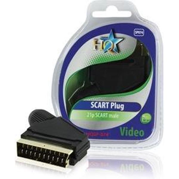 HQ SP-074 kabel-connector SCART-21pin Zwart
