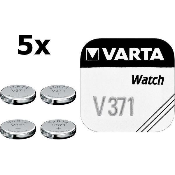 5 Stuks - Varta V371 44mAh 1.55V knoopcel batterij
