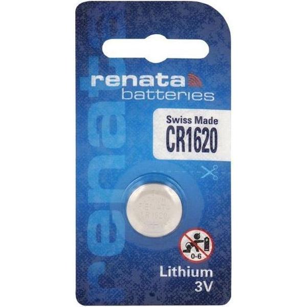 1 Stuk Renata CR1620 3v lithium knoopcelbatterij