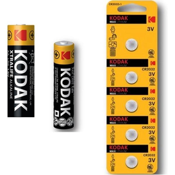 Kodak Xtralife batterijen - 50x AA + 30x AAA + 5x CR2032
