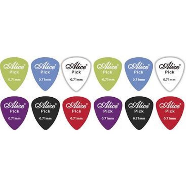 12 Nylon Gitaar plectrums 0.71 mm