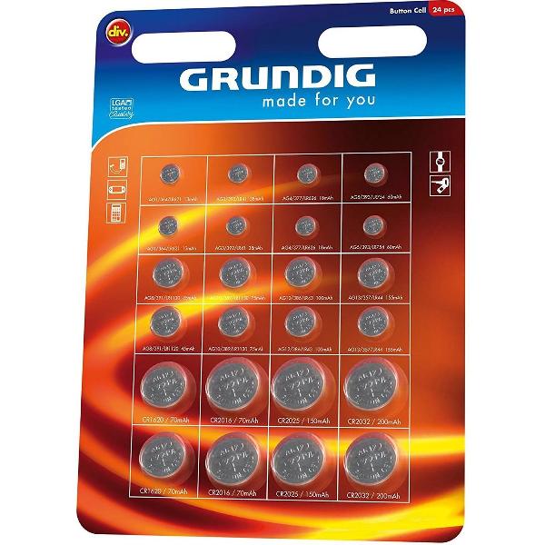Grundig Knoopcelbatterijen Ass.24dlg