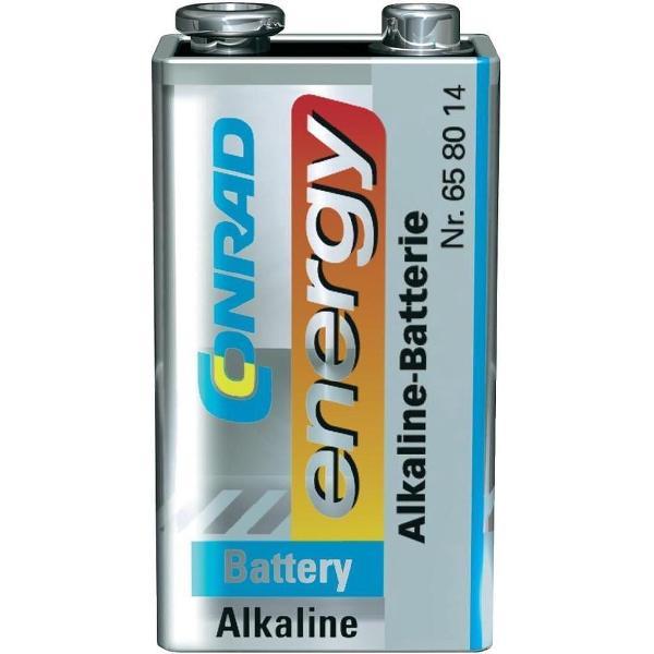 Conrad energy 6LR61 9V batterij (blok) Alkaline 9 V 1 stuk(s)