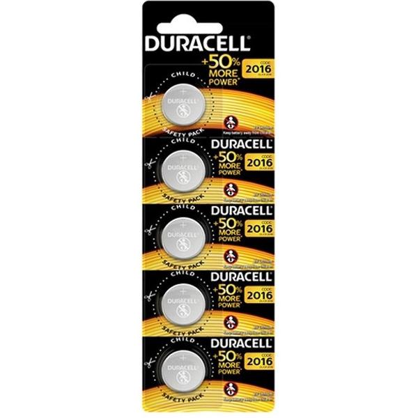 Duracell knoopcel CR2016- 5 stuks