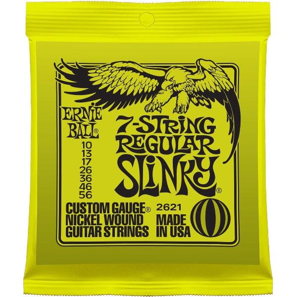 EB2621 10-56 7-string Regular Slinky nikkel Plated - 7 Snaren - 7 Snarig - Ernie Ball