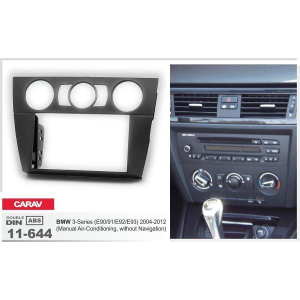 2-DIN BMW 3-Series (E90/91/E92/E93) 2004-2012 (Manual Air-Conditioning, without Navigation) afdeklijst / installatiekit Audiovolt 11-644