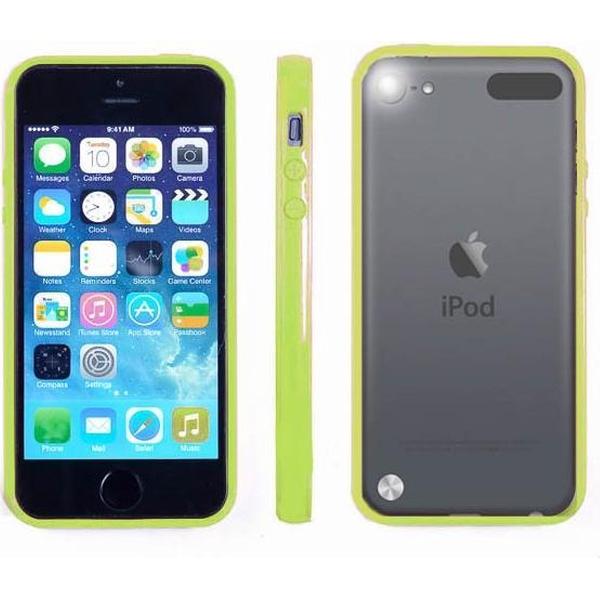 Apple iPod Touch 6 Hoesje Bumper case met achterkant Groen