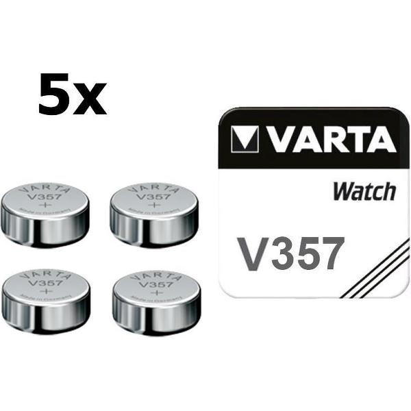5 Stuks - Varta V357 145mAh 1.55V knoopcel batterij