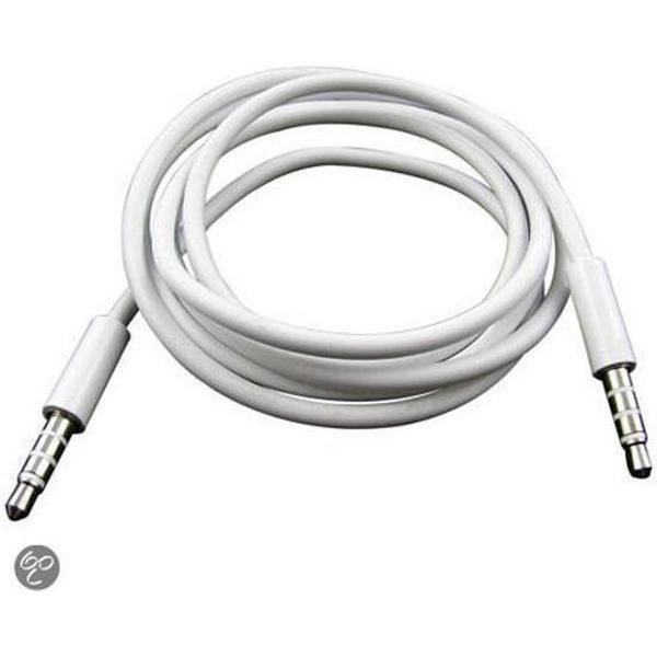 Aux Stereo Kabel - 2019 model - 3.5mm jack - 1 Meter wit - Underdog Tech