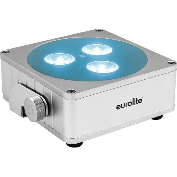 EUROLITE AKKU Flat Light 3 - LED UPLIGHT met Accu Zilver - LED Uplight