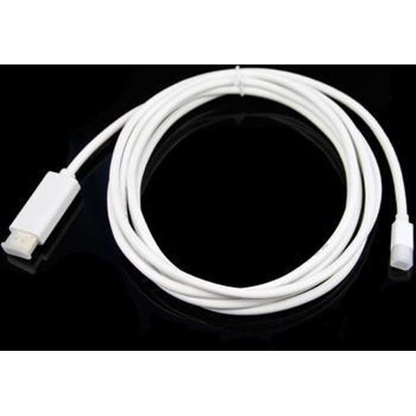 Vido - Thunderbolt Port naar HDMI Kabel Adapter 3m Wit voor Macbook Pro. Macbook Air. iMac Etac Etc.
