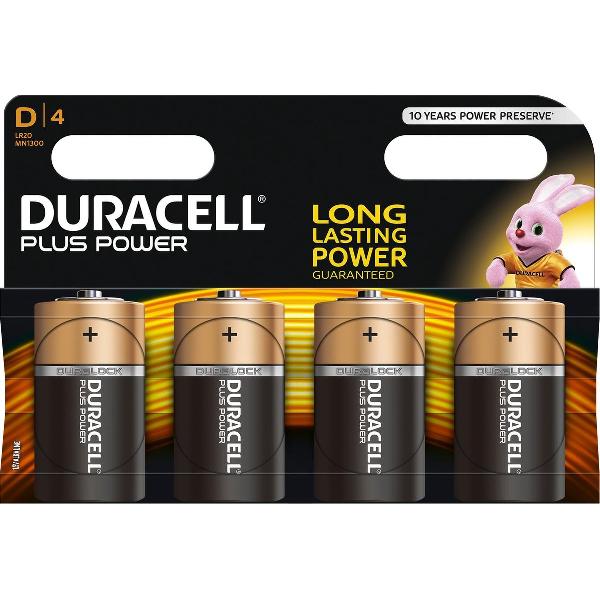 Duracell D PLUS batterij - 4 stuks