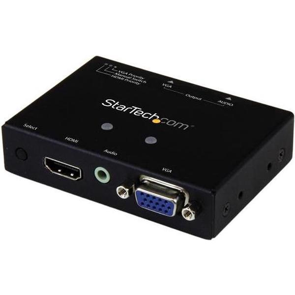 StarTech.com 2x1 VGA + HDMI naar VGA converter switch met prioriteitsomschakeling 1080p