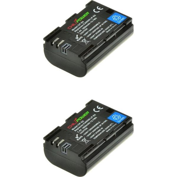 ChiliPower Canon LP-E6 camera batterij - 2 stuks verpakking