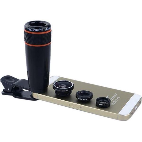 DrPhone APEX Series Lens Kit – Opzetlens 12X Telefoto