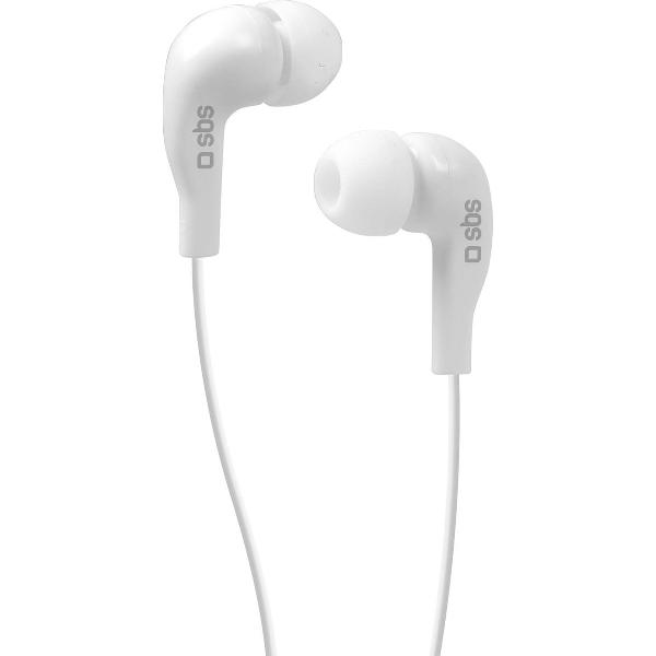 SBS Stereo in-ear earset Jack 3,5 mm, Wit