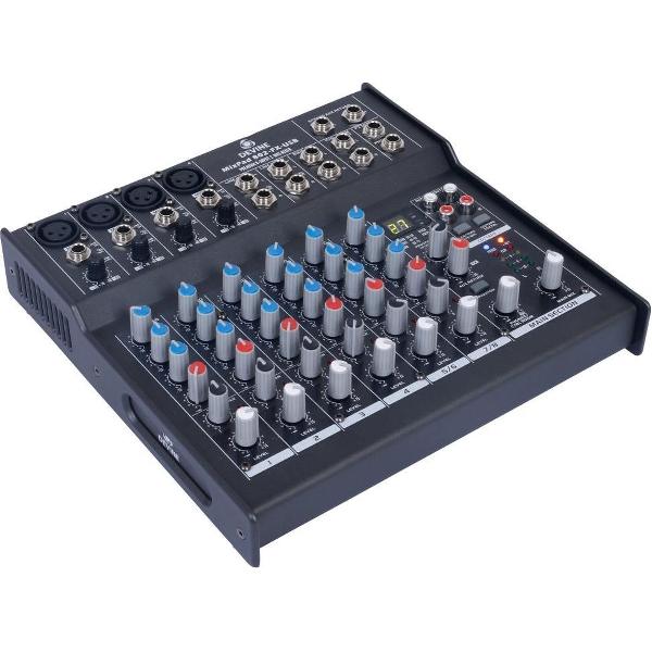 Devine MixPad 802 FX-USB set + flightcase en jack kabels