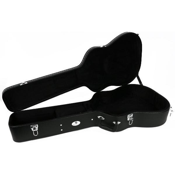 De Fazley GC 100 is een zwarte koffer voor een akoestische of semi-akoestische dreadnought gitaar. Bij deze gitaarkoffer kunt u profiteren van een zeer scherpe prijs-kwaliteitsverhouding, robuuste sluitingen en handvat.