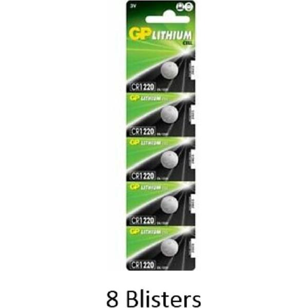 40 stuks (8 blisters a 5 stuks) GP Lithium CR1220 3V