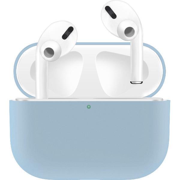 KELERINO. Siliconen Case voor Apple AirPods Pro - Hoesje - Licht Blauw