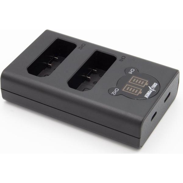 ChiliPower Nikon EN-EL14 / EN-EL14a dubbellader voor 2 camera accu's (tegelijk)