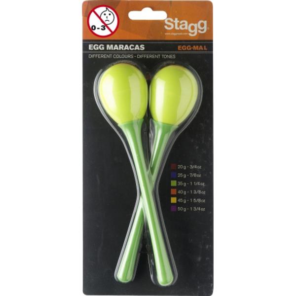 Maracas EGG-MA L, Green, Long Handled