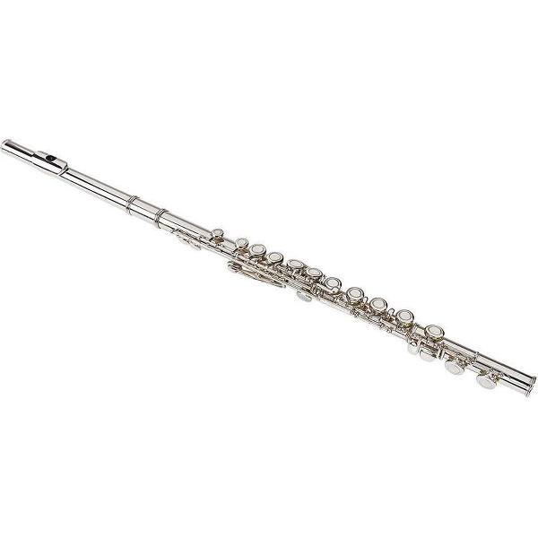 Dwarsfluit, vernikkeld, met E-mechanisme, met koffer | blaasinstrument | fluiten | dwarsluiten |