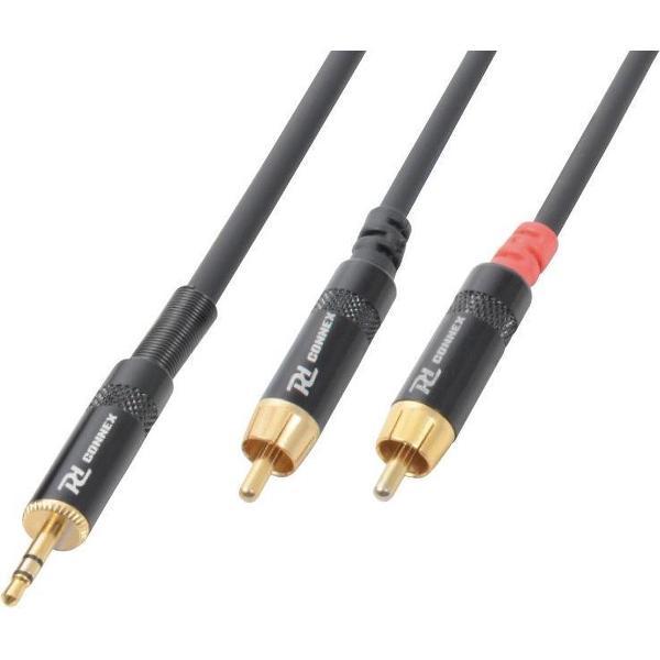 Aux kabel 3.5 Stereo - 2xRCA Male 1.5m van PD Connex