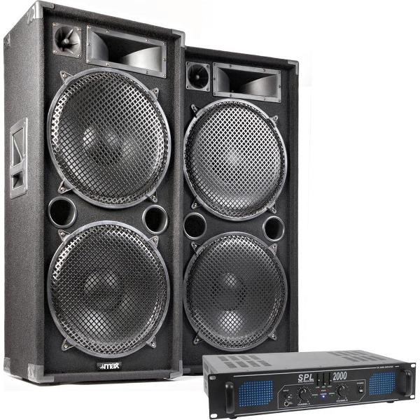 SkyTec MAX215 met SPL2000 versterker - 2000W complete installatie