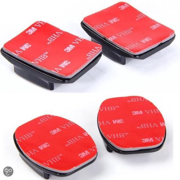 GoPro mount set - 2 x flat mount, 2 x curved mount