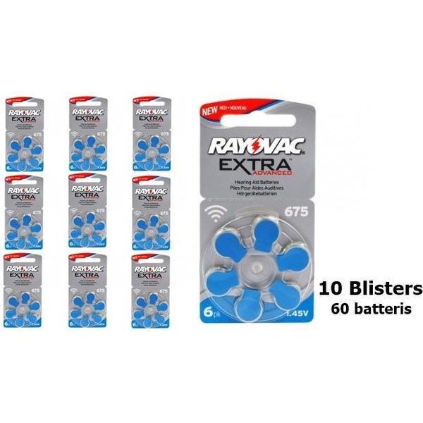 10x blisters Rayovac 675 Extra Advanced Gehoorapparaat batterijen