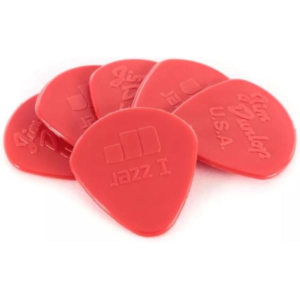 Dunlop Jazz I Red Nylon pick 6-Pack plectrums