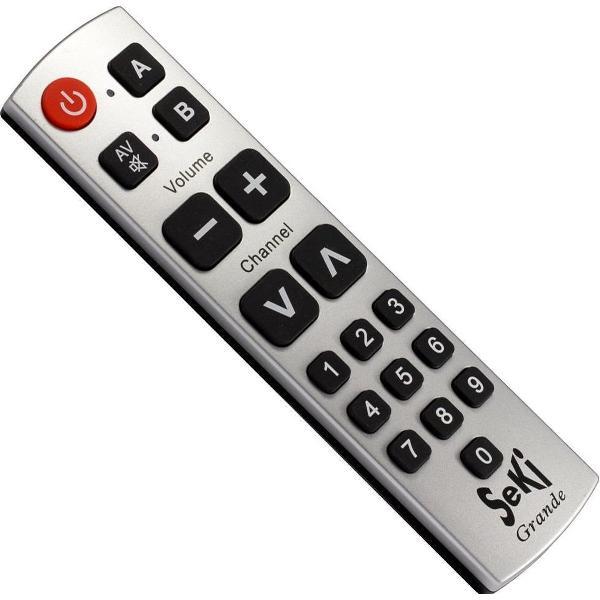 Senioren / Slechtzienden universele afstandsbediening Seki Grande - Zilver